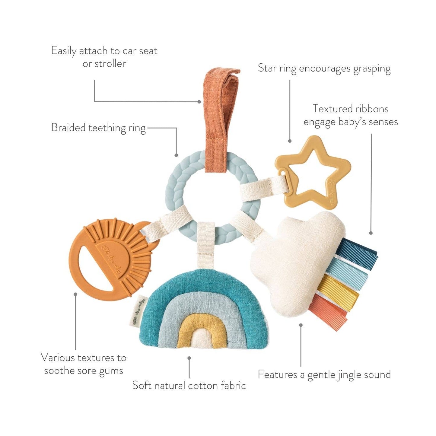 *NEW* Bitzy Busy Ring™ Teething Activity Toy Cloud