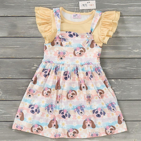Puppy Blossoms - Skirt Set