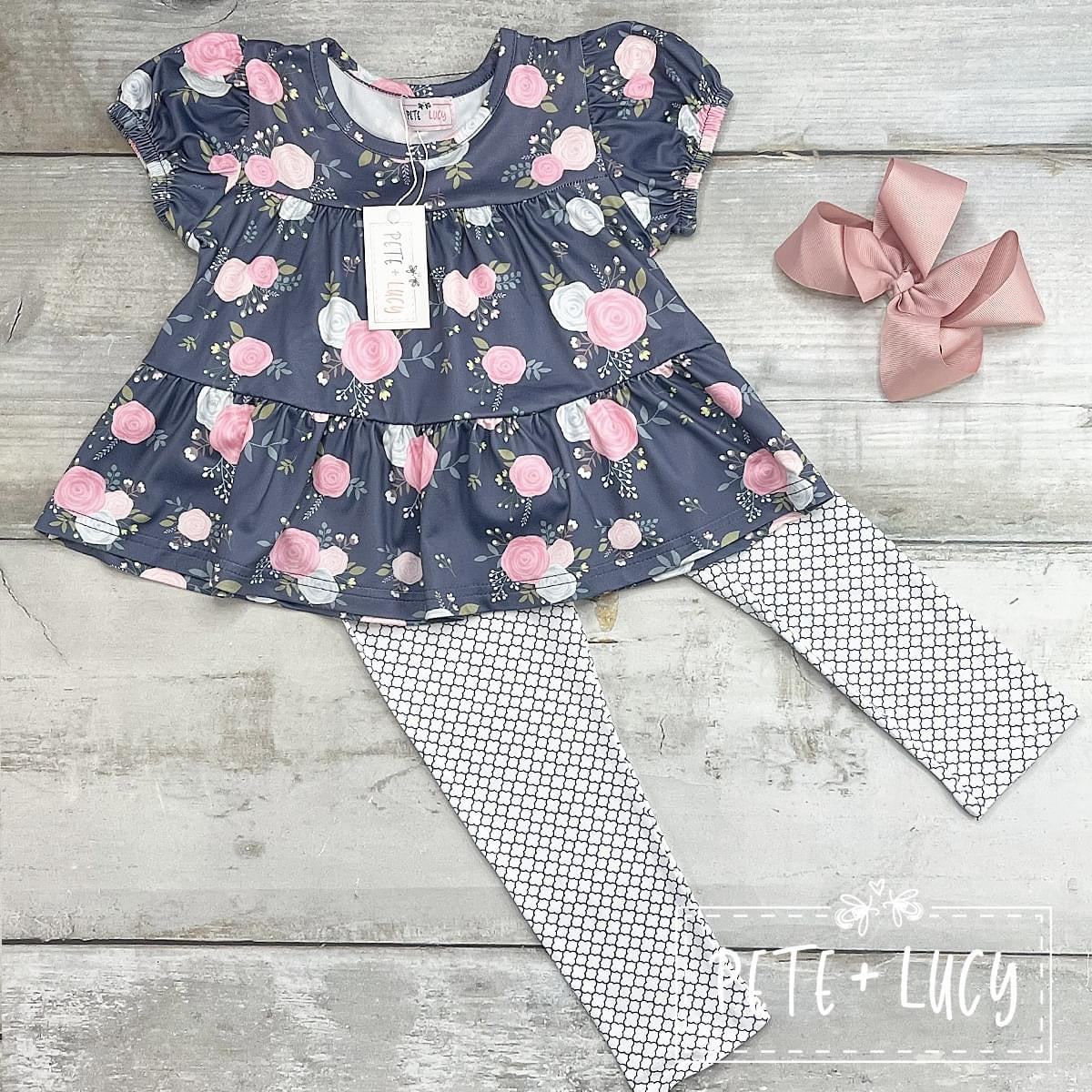 Moody Floral: Pant Set