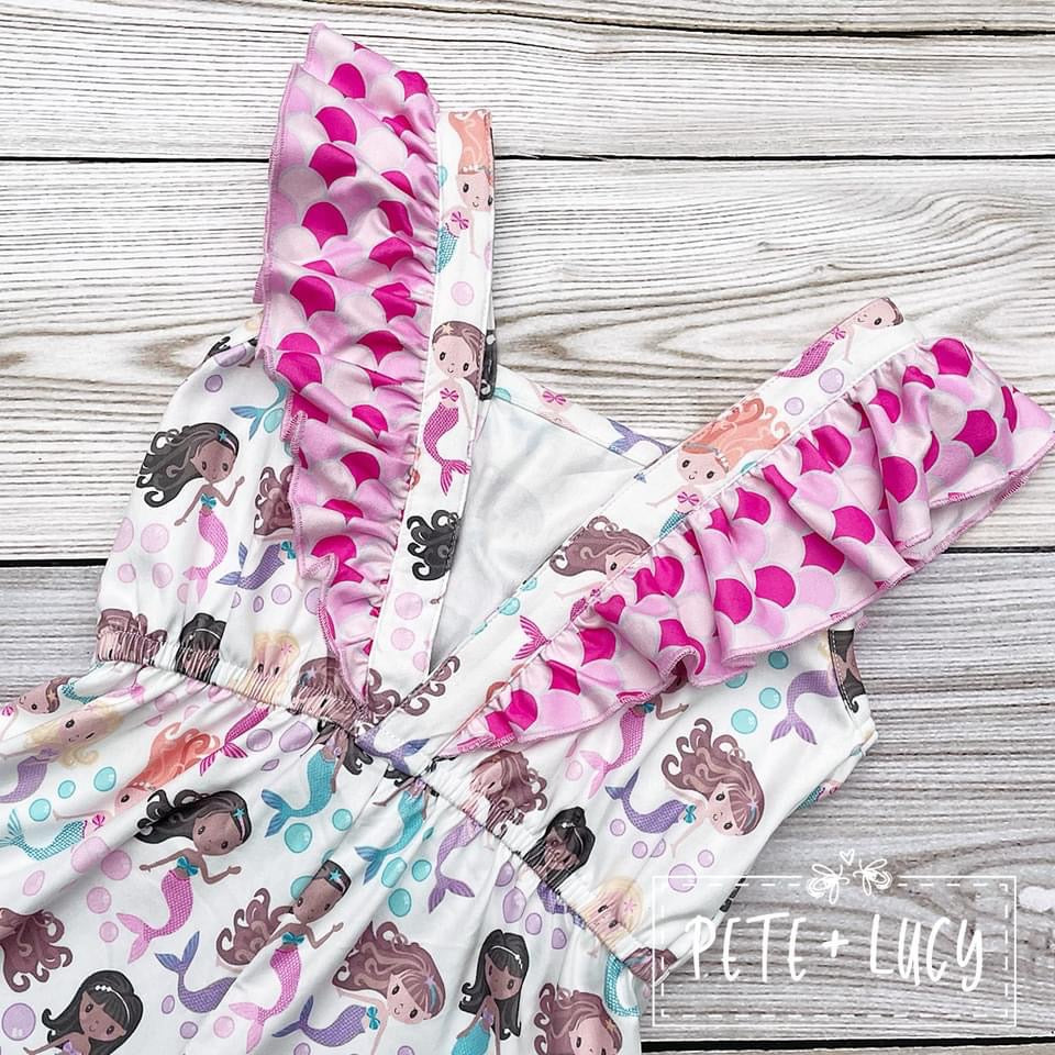 Mermaid Magic: Girls Romper