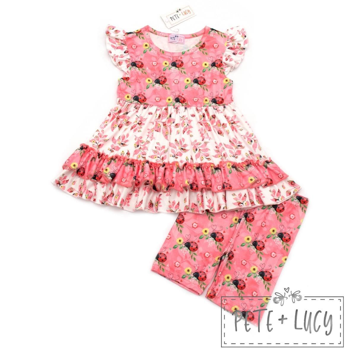 Sweet Ladybugs: Girls Short Set