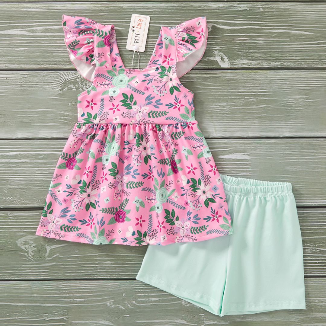 Raspberry Petals: Short Set