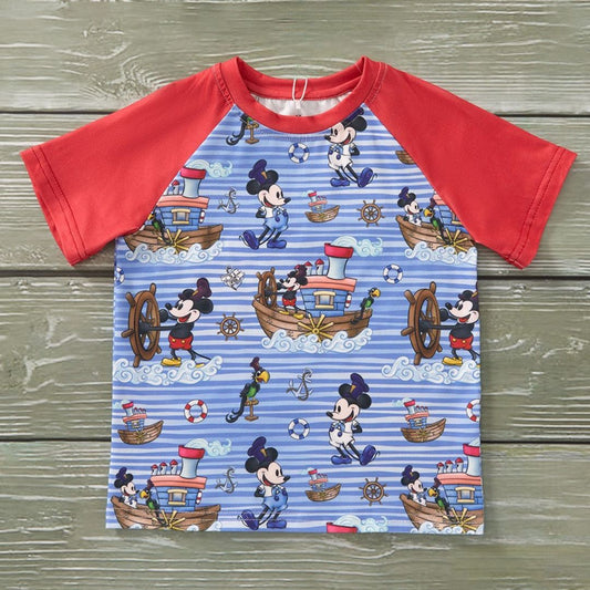 Steamboat Mickey Boys Tee