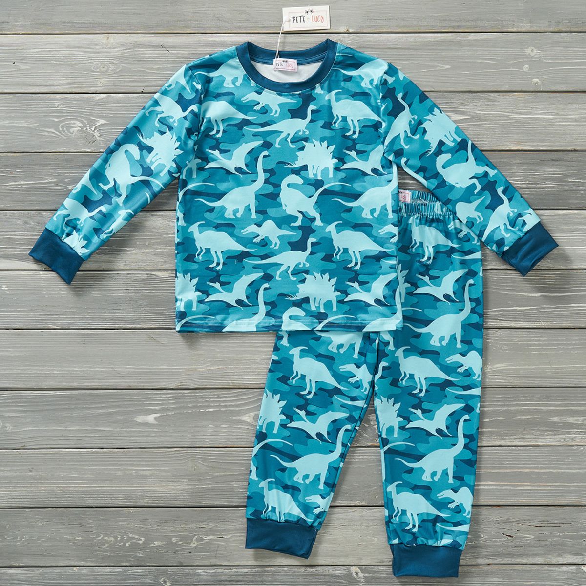 Camo Saurs; boys PJ set