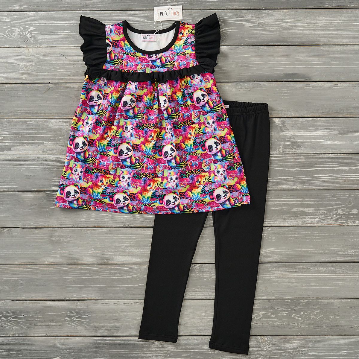 Neon Nostalgia; Girls Pant Set