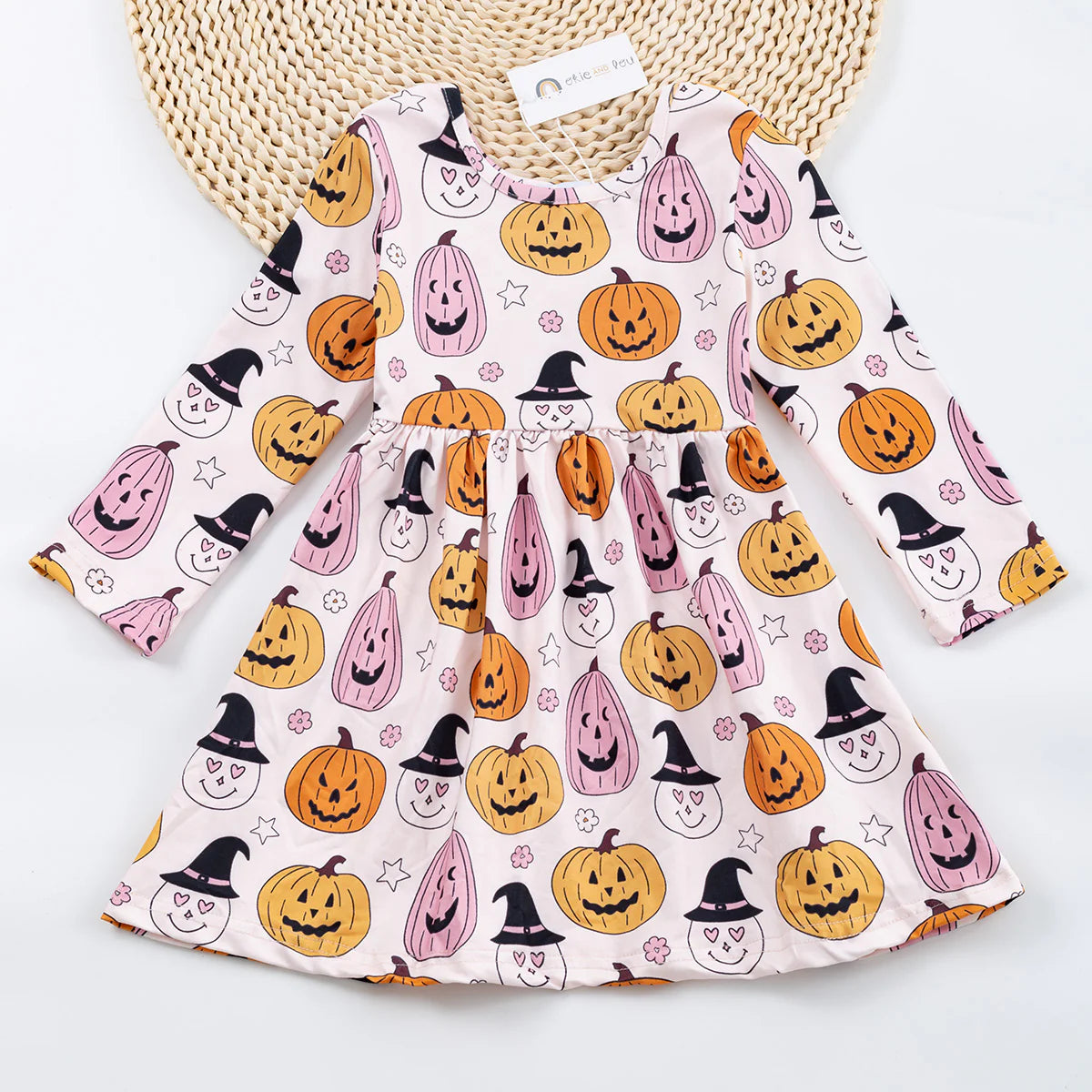 Playful Pumpkin Girls Dress