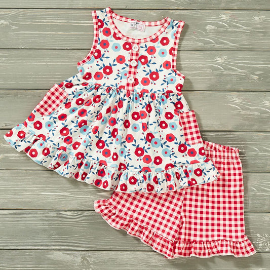 Pretty Patriotic Short Set