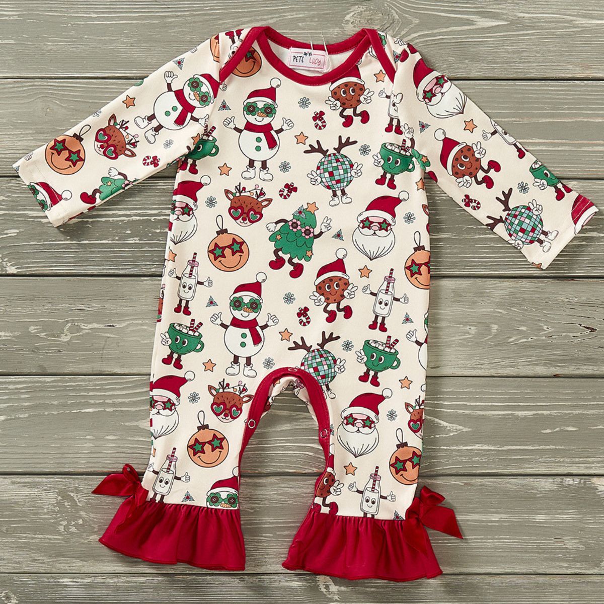 Groovy Christmas: Girls Romper