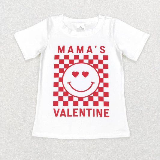 Mama's Valentines Short Sleeve Tee Shirts Tops