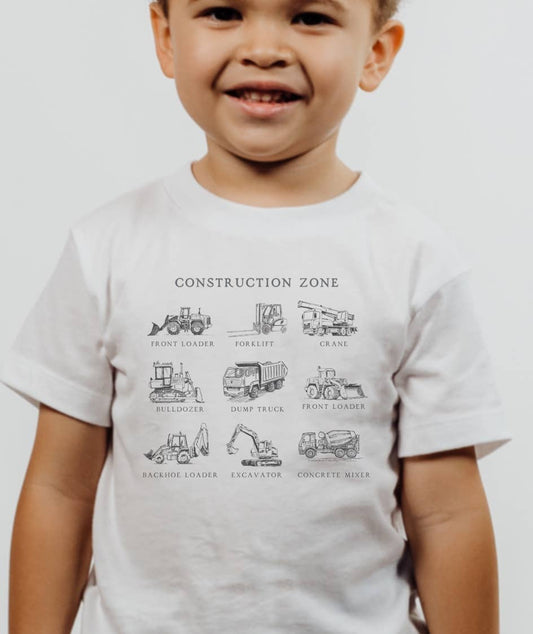 Construction Zone Tractors Toddler Tee