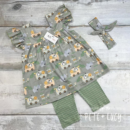 Silly Safari: Girls Capri Set