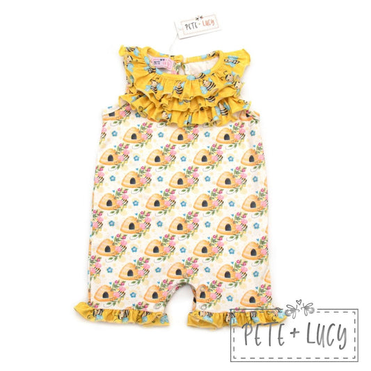 Sweet as Honey: Girls Romper