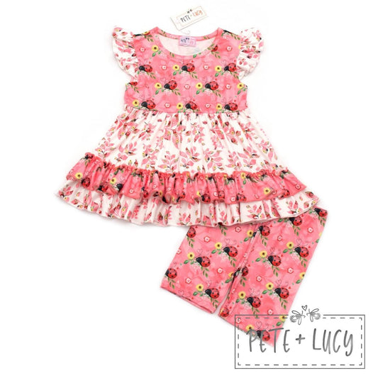 Sweet Ladybugs: Girls Short Set