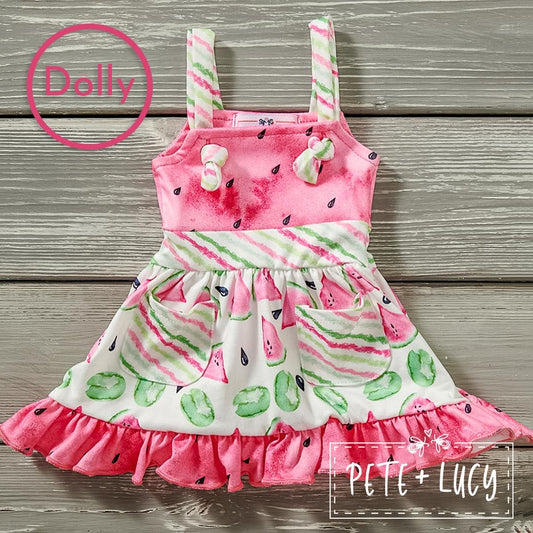Watercolor Watermelon: Dolly Dress