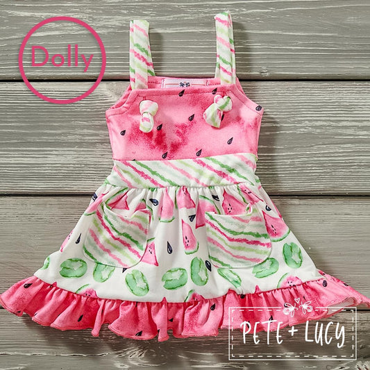 Watercolor Watermelon: Dolly Dress