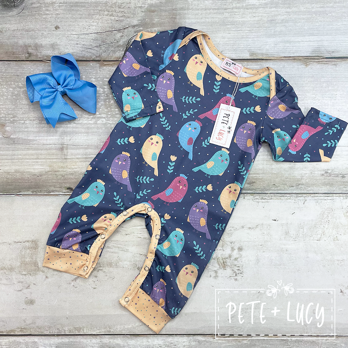 Bright Birdies: Infant Romper