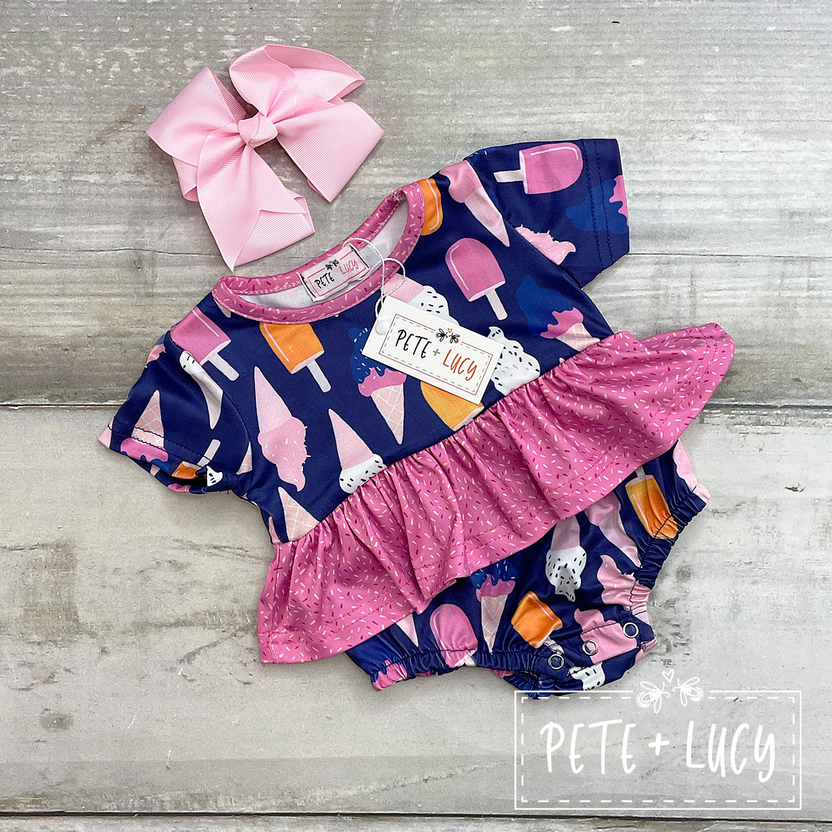 I Scream: Girls Infant Romper